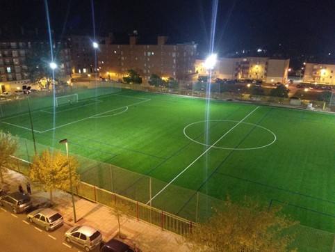Fotografía del campo de fútbol de Fuentecillas el 12 de enero de 2020